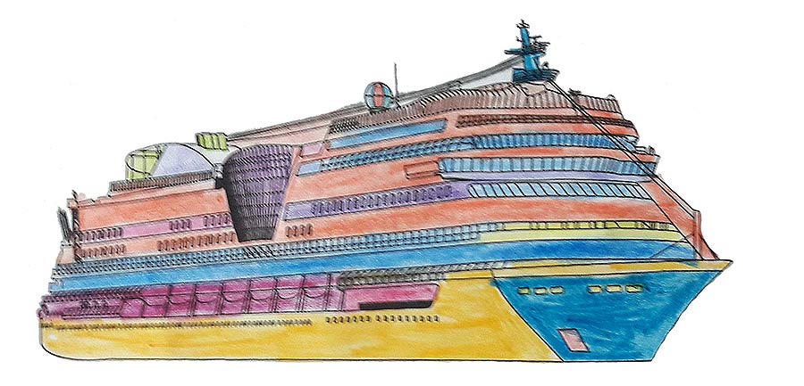 yacht colouring pictures