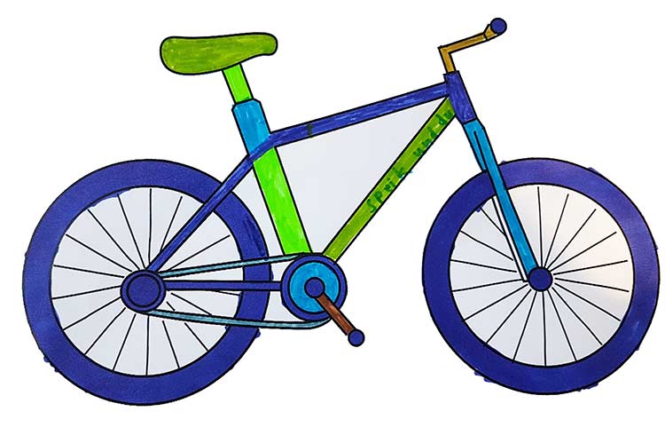 fahrrad malvorlage kostenlos » fahrräder ausmalbilder